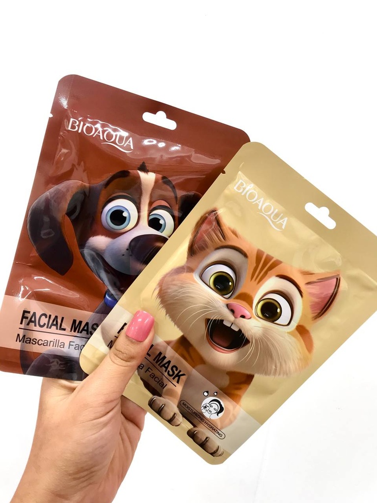 Mascarillas animados animales - Bioaqua
