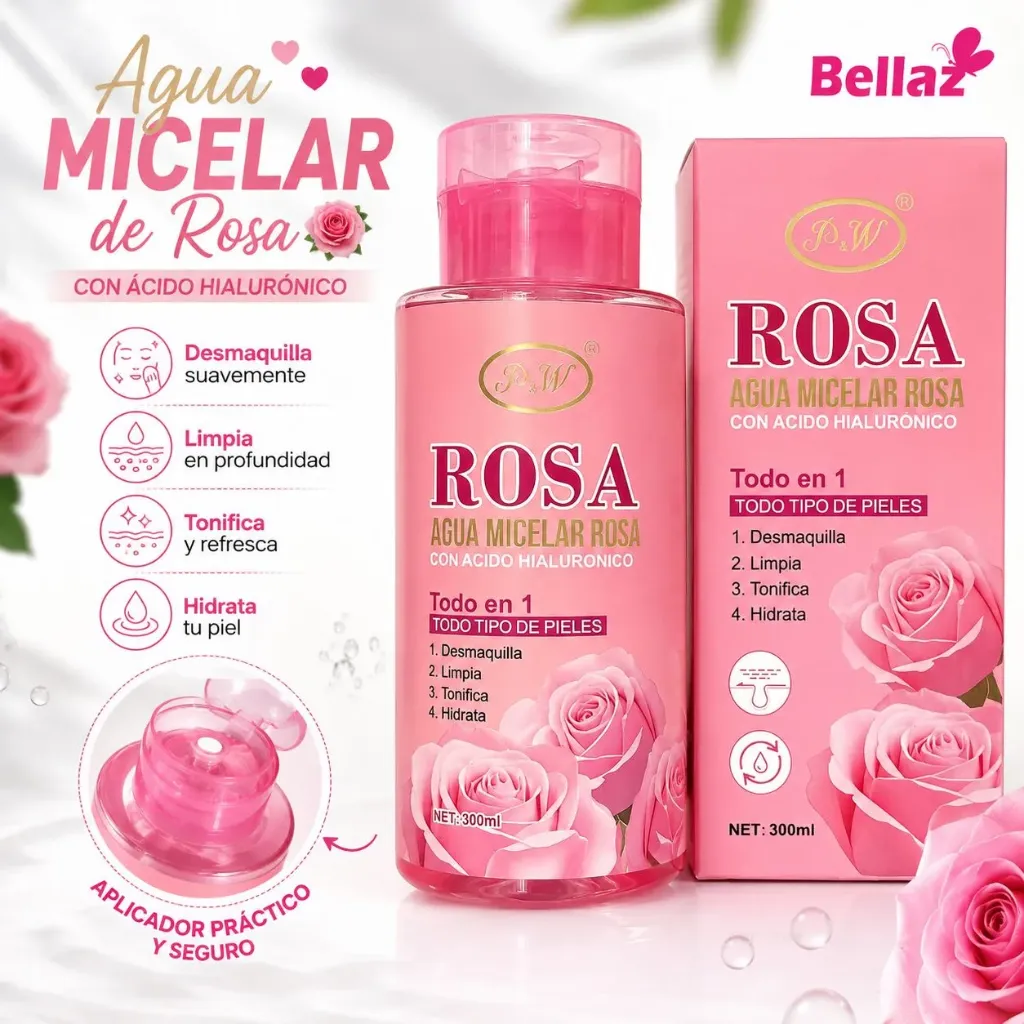 Agua Micelar Rosa 300ML - PW