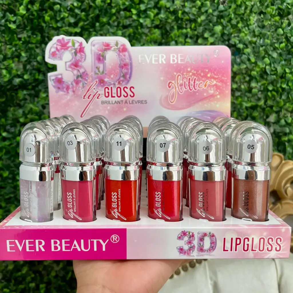 3D Lipgloss Milano Levres tapa plateada - E.B 7268E