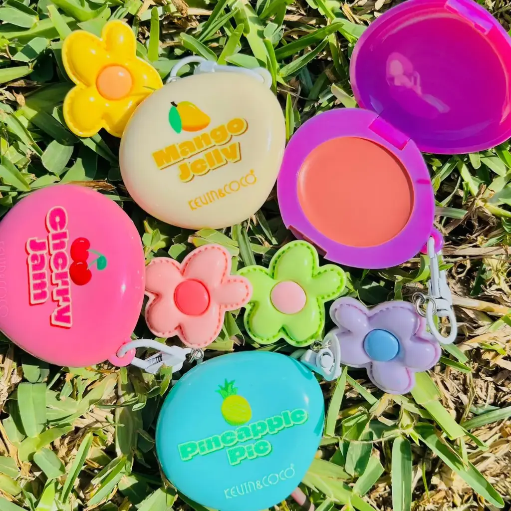 Rubor y labial crema llavero fruta -KC1007