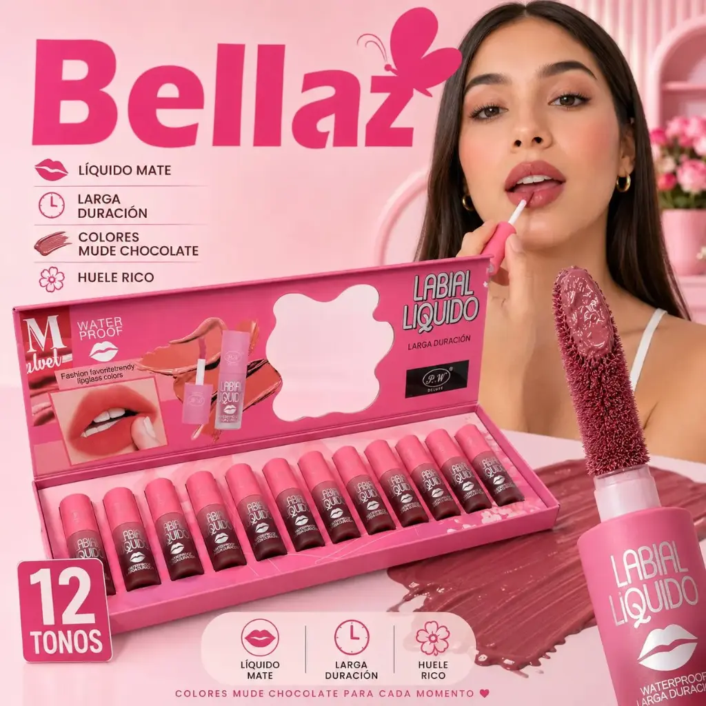 Labial Matte Tapa Rosada Pw -198