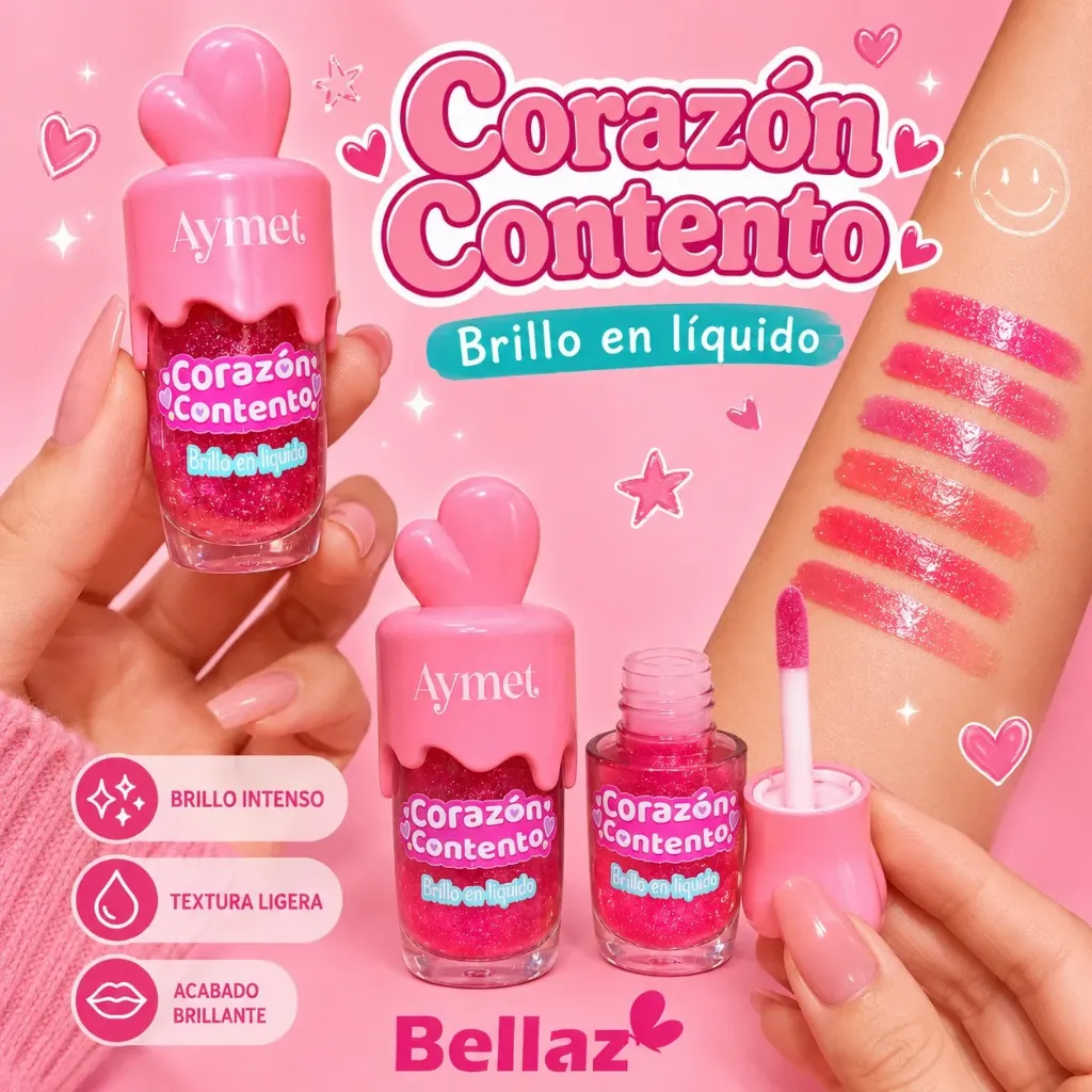 Brillo Labial Mágico Corazón Contento - AYMET ARLB-43