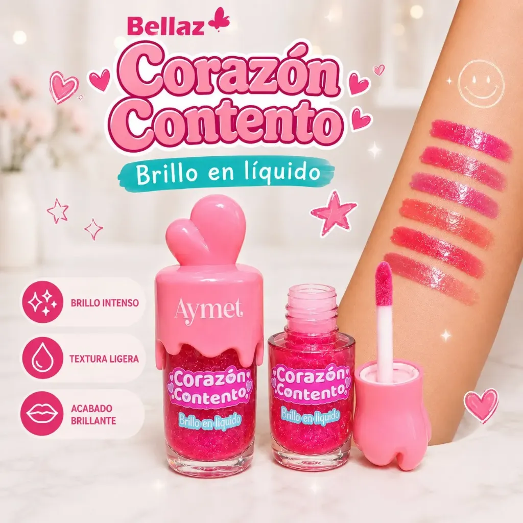 Brillo Labial Mágico Corazón Contento - AYMET ARLB-43