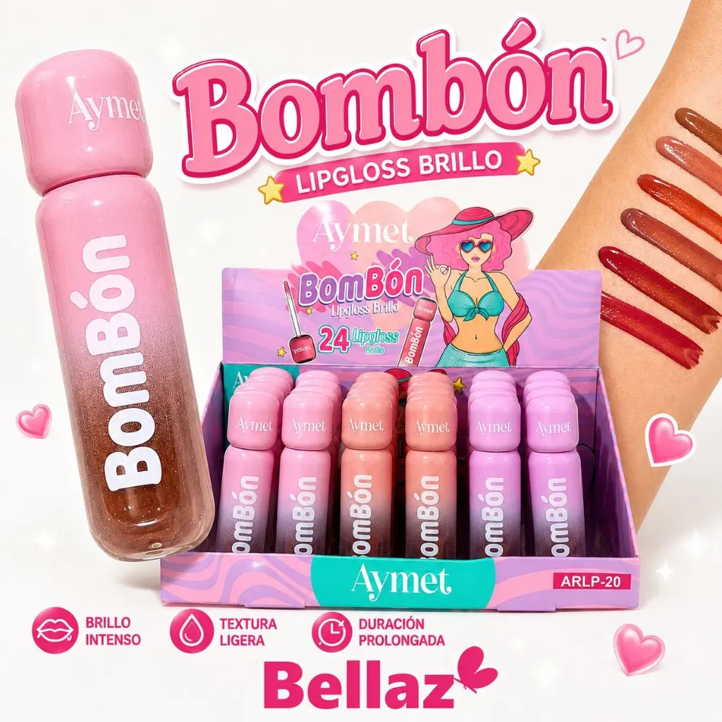 Lip Gloss Brillo Bombón Aymet - ARLP-20