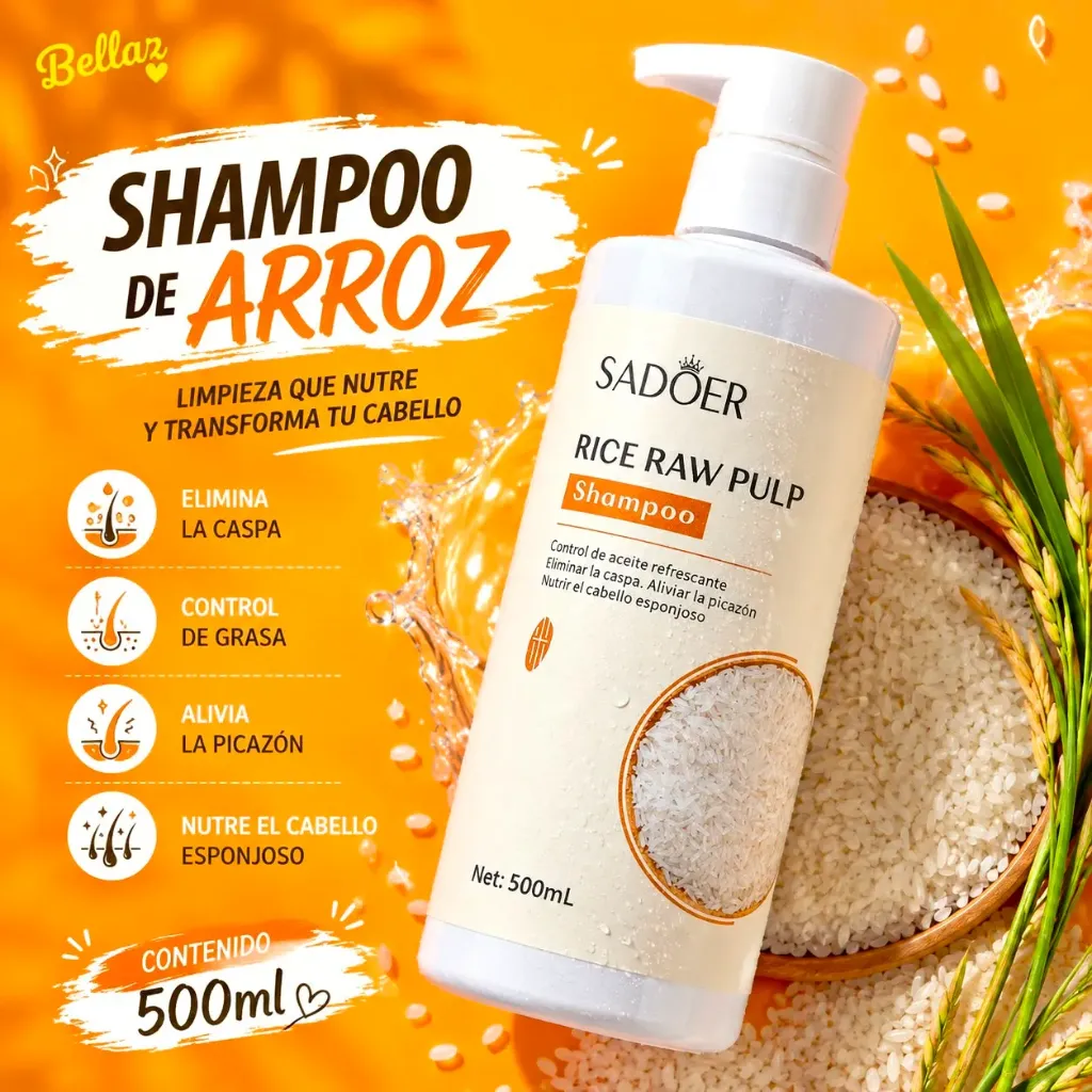 Shampo arroz  500 ML SD25068