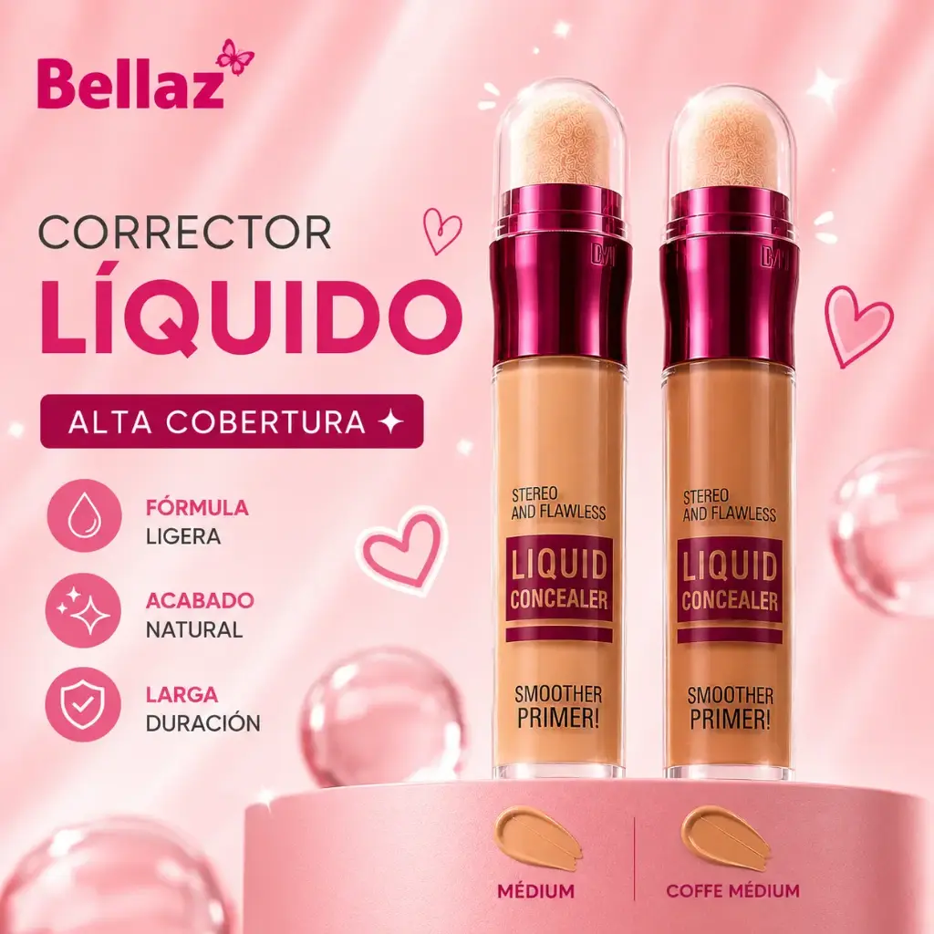 Corrector + esponja alta cobertura Cheri | Bellaz Arequipa